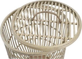 Σετ Καλαθιών DKD Home Decor Φυσικό Ανοιχτό καφέ Bamboo (2 Τεμάχια)