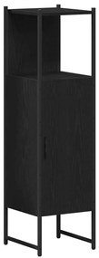 vidaXL Σετ Επίπλων Μπάνιου με πόρτα 3 pcs Μαύρο 33 x 33 x 120.5 εκ.