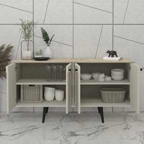 ΜΠΟΥΦΕΣ SEVILLA MEGAPAP ΧΡΩΜΑ SANDSTONE - TRAVERTINE 150X44,6X72,2ΕΚ.
