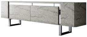 Έπιπλο Τηλεόρασης Yildiz 618BLY1274 180x30x50cm Travertine Grey-Silver