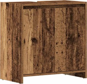 vidaXL Ντουλάπι Νιπτήρα Μπάνιου Παλιό Ξύλο 60x33x60 εκ