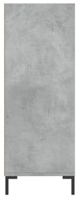 Βιβλιοθήκη Γκρι Σκυροδέματος 69,5 x 32,5 x 90 εκ. Επεξεργ. Ξύλο - Λευκό