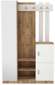 Έπιπλο Εισόδου 956LCS2805 113,6x37,5x179,7cm Pine-White Μοριοσανίδα, Μελαμίνη