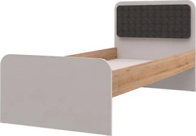 Μονό Κρεβάτι Κρεμ / Δρυς GRONEL 97x204.6x99.5