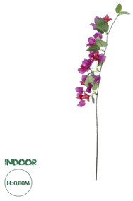 GloboStar® Artificial Garden BOUGAUVILLEA BRANCH 20656 Τεχνητό Διακοσμητικό Κλαδί Μπουκανβίλιας Φουξ Y80cm