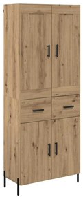 vidaXL Highboard με συρτάρι 2 pcs Artisan Oak Επεξεργασμένο ξύλο