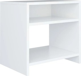 vidaXL Κομοδίνα 2 τεμ. Λευκά 40 x 30 x 40 εκ. από Επεξ. Ξύλο
