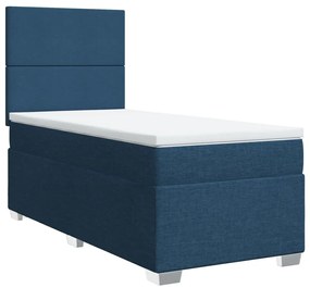 ΚΡΕΒΑΤΙ BOXSPRING ΜΕ ΣΤΡΩΜΑ ΜΠΛΕ 80X200 ΕΚ. ΥΦΑΣΜΑΤΙΝΟ 3292614