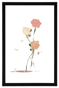 Αφίσα με παρπαστού Η ομορφιά των λουλουδιών - 60x90 silver