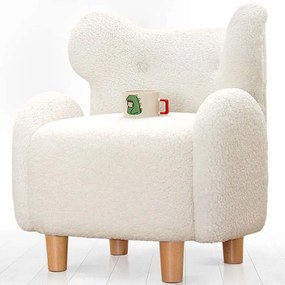 Πολυθρόνα Παιδική Juano Teddy 209FLF1430 55x55x61cm White