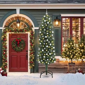 vidaXL Τεχνητό Χριστουγεννιάτικο Δέντρο με 300 LED Πράσινο 210 cm