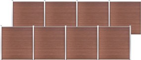 vidaXL Πάνελ Περίφραξης Καφέ 1391 x 186 εκ. από WPC