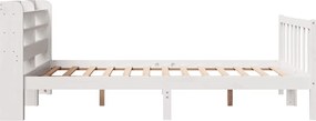vidaXL Σκελετός Κρεβ. Χωρίς Στρώμα Λευκό 120x200 εκ Μασίφ Πεύκο