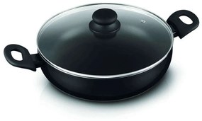Κατσαρόλα Ρηχή Με Γυάλινο Καπάκι 30003974 Φ28cm Black 28cm Steel,Glass