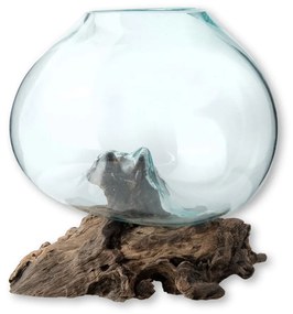 Vase S Line 18-27cm χειροποίητο με βάση από ρίζα ξύλου ΤΕΑΚ SS373-0M