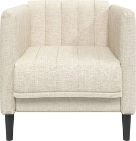 vidaXL Πολυθρόνα Μπεζ Λινή