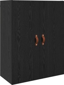 vidaXL Highboard Μαύρη Οξυά 69,5 x 34 x 180 εκ. Επεξεργασμένο Ξύλο