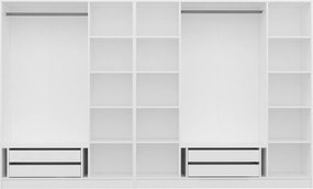 Επταφυλλη Ντουλαπα Λευκο KALEO 52x270x210