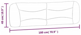Μαξιλάρι για Κεφαλάρι Σκούρο Καφέ 180 εκ. Υφασμάτινο - Καφέ