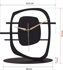 Διακοσμητικό Ρολόι Μαύρο TASULE 21x1,5x23