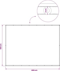 vidaXL Αδιάφανο σκίαστρο μπαλκονιού 150 x 200 cm
