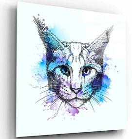 Πίνακας Γυάλινος 231MDF1592 80x80cm Multi Wallity Τετράγωνοι Glass