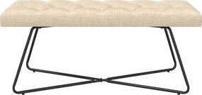 vidaXL Πάγκος με κουμπωτές επιφάνειες Κρεμ 110 x 40 x 46 cm Ύφασμα