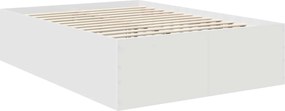 vidaXL Σκελετός Κρεβατιού Λευκό 140 x 200 cm Επεξεργασμένο ξύλο