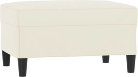 vidaXL Πολυθρόνες Σετ 4 Τεμαχίων Κρεμ από Βελούδο με Μαξιλάρια