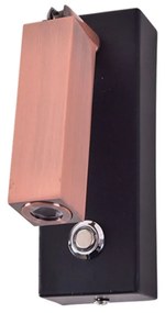 Φωτιστικό Τοίχου - Απλίκα 77-3521 SE 128-1AC Led Dave Black-Copper Homelighting Metal