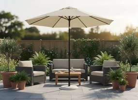 Βάση ομπρέλας κήπου Ferrumen-Λευκο