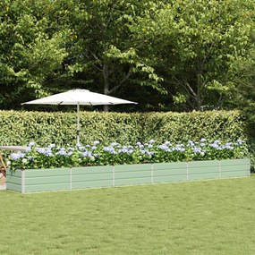 vidaXL Γλάστρα Πράσινο 600 x 80 x 45 cm Ατσάλι