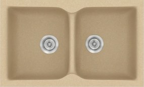 Sanitec Classic 322 (81×50) - Γρανιτένιος νεροχύτης - Granite Cappuccino