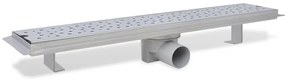 vidaXL Σιφόνι Ντουζιέρας Γραμμικό Φυσαλίδες 630x140 χιλ. Ανοξ. Ατσάλι