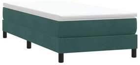 Box Spring κρεβάτι χωρίς στρώμα σκούρο πράσινο 80x220εκ - Πράσινο