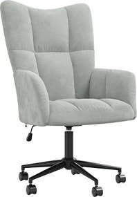 vidaXL Πολυθρόνα Relax Ανοιχτό Γκρι Βελούδινη