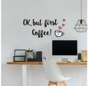 Αφρώδη Αυτοκόλλητα Τοίχου But First Coffee M 54512 Ango-54512-Ροζ 54512