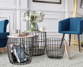 Σετ τραπεζάκια σαλονιού Howig-Fusiko-Mavro