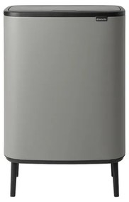 Κάδος Brabantia Bo Touch Hi 1001266, 2x30 l, Στεγανή εφαρμογή στον τοίχο, Ρύθμιση ποδιού, Ορυκτέλαιο με επικάλυψη, Γκρι