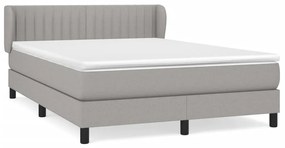 ΚΡΕΒΑΤΙ BOXSPRING ΜΕ ΣΤΡΩΜΑ ΑΝΟΙΧΤΟ ΓΚΡΙ 140X200 ΕΚ. ΥΦΑΣΜΑΤΙΝΟ 3126405