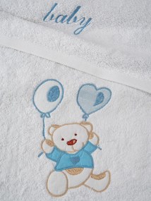 Σετ πετσέτες κεντητές Balloon 05 White/Blue