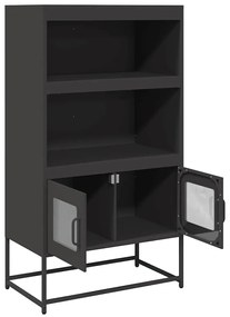vidaXL Highboard Μαύρο 68x39x123 cm Χάλυβας