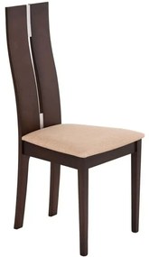 Καρέκλα Tower HM0071.01 45x51x103cm Walnut-Beige Ξύλο,Ύφασμα