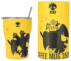 Θερμός Coffee Mug AEK BC Edition 00-27278 350ml Yellow-Black Estia