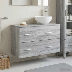 vidaXL Σετ Επίπλων Μπάνιου 2 pcs Γκρι Sonoma Επεξεργασμένο Ξύλο