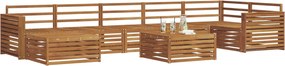 vidaXL Σειρά Καναπέ Εξωτερικού 8 pcs Φυσικό