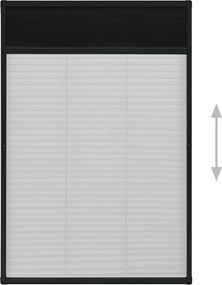 vidaXL Σήτα Παραθύρου Πλισέ Ανθρακί 80 x 160 εκ. από Αλουμίνιο
