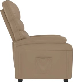 vidaXL Πολυθρόνα Ανακλινόμενη Καπουτσίνο από Συνθετικό Δέρμα