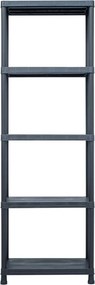 vidaXL Ραφιέρα Μαύρη 125 κ. 60 x 30 x 180 εκ. Πλαστική