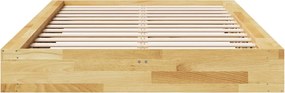 vidaXL Πλαίσιο κρεβατιού χωρίς στρώμα 120x190 cm μασίφ ξύλο δρυς